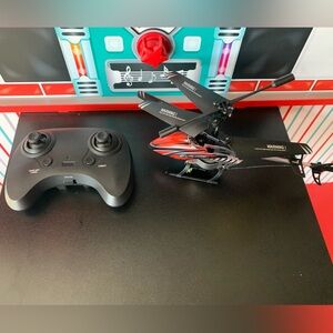 Black and Red RC Helicopter with Controller